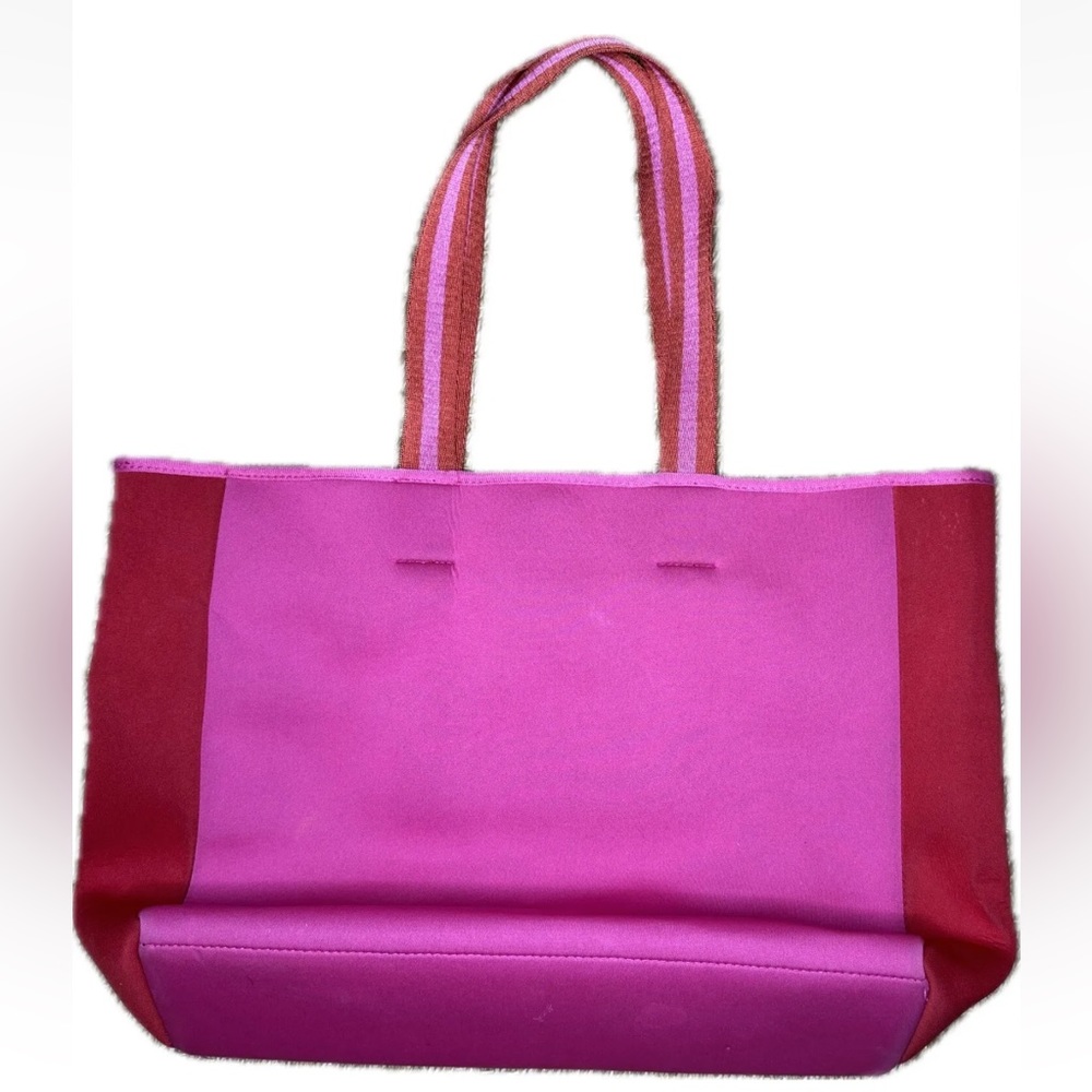SUMMERSALT Large Tote Purse Bag Pink & Red- Beach/ Pool-Neoprene